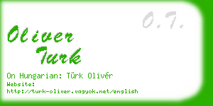 oliver turk business card